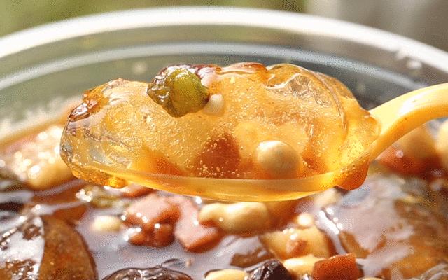 冰粉夏季糖水,冰冻西米露凉粉