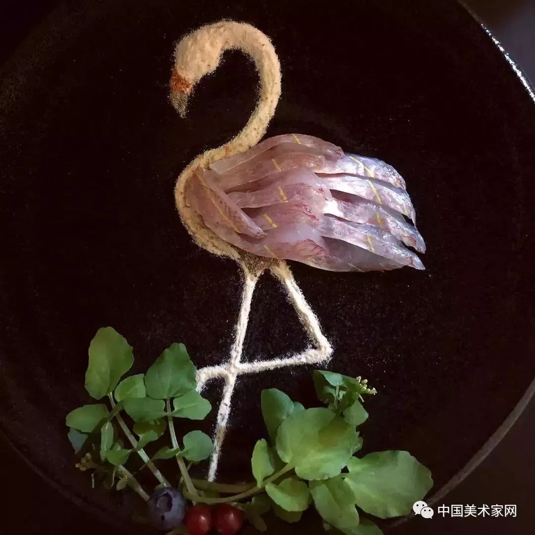 刺身的艺术图片大全,用生鱼片画作品