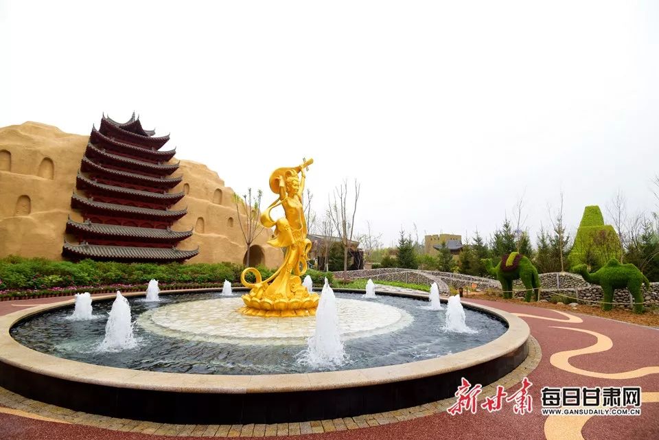 世园会甘肃园美丽的丝路画卷,飞天舞蹈表演甘肃