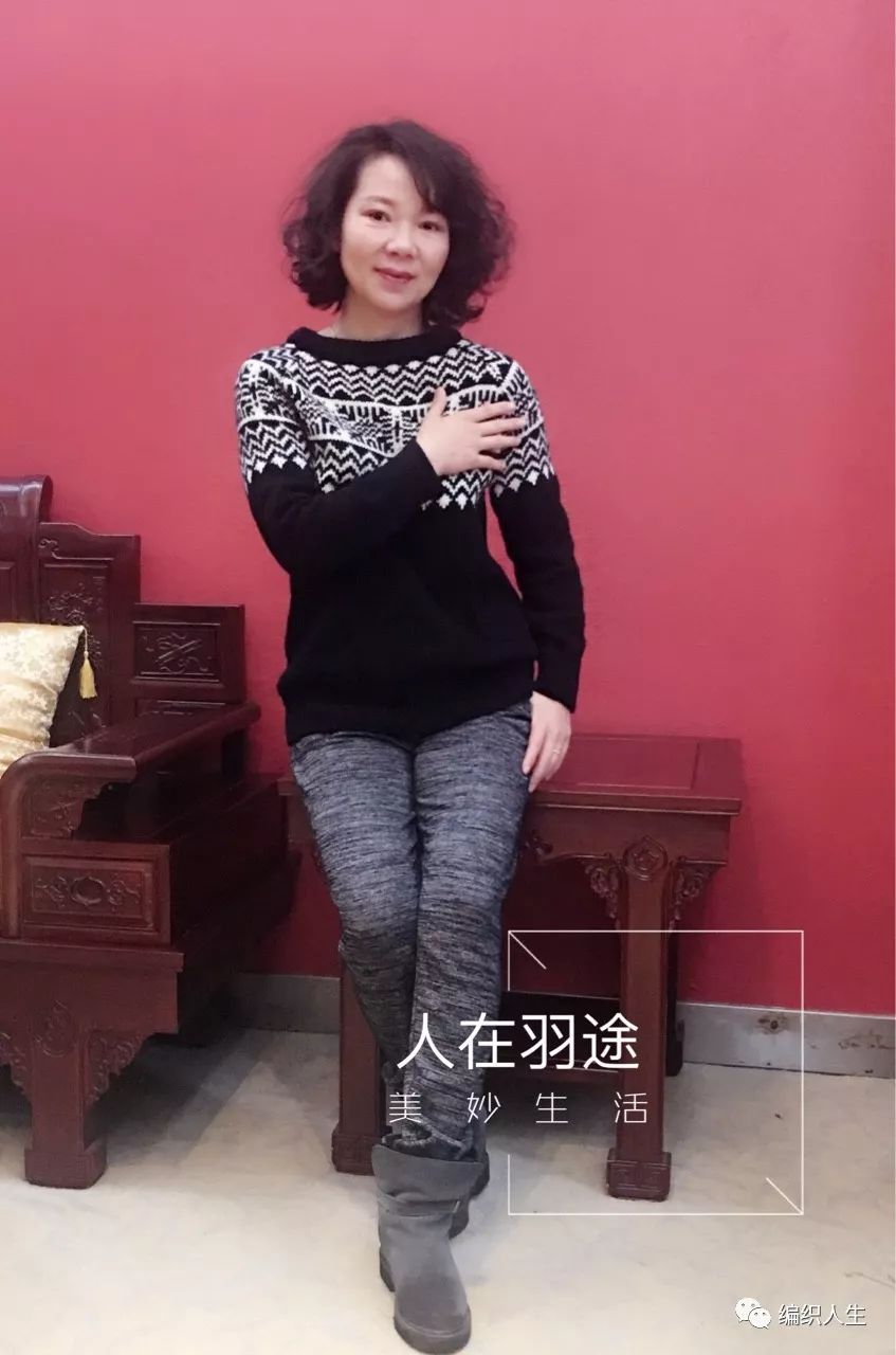 星空黑白提花毛衣编织图解,秋冬针织提花打底衫黑白