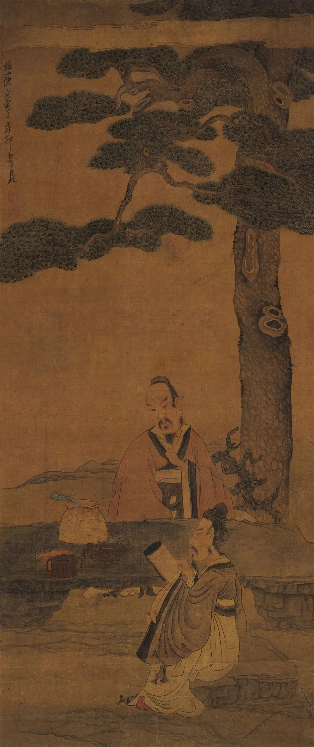 2019西泠春拍 | 天授画珍传逸格 细笔意墨聚精神：敬观陈洪绶《松下读书图》「江南收藏•书画艺术」