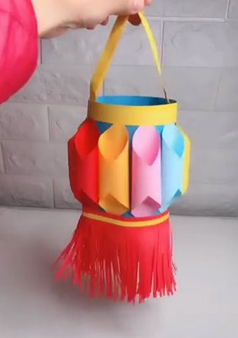 元宵节灯笼手工制作教程视频,6-12岁少儿元宵节手工超大灯笼