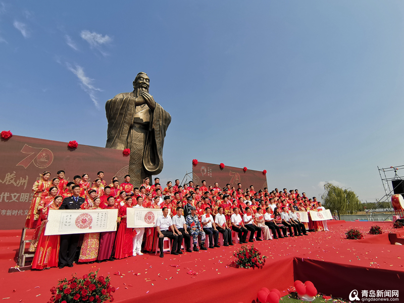 70对新人集体婚礼活动圆满完成,70对新人集体婚礼视频