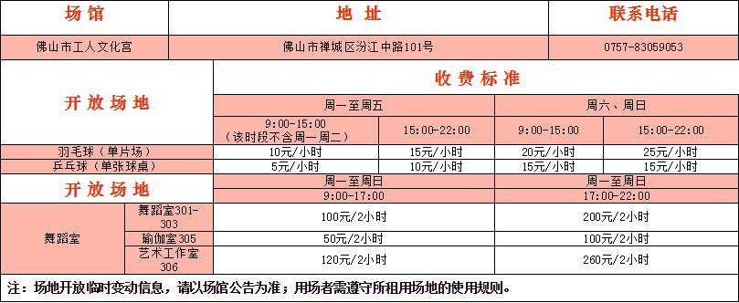 佛山体育场馆免费开放日,佛山有哪些体育场馆对外开放