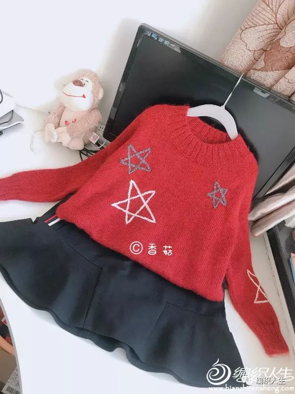 7岁女孩套头毛衣满天星编织教程,26支羊绒3股宝宝套头毛衣编织方法