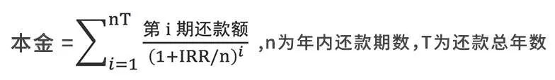 央行说的irr如何计算,央行irr公式何时适用