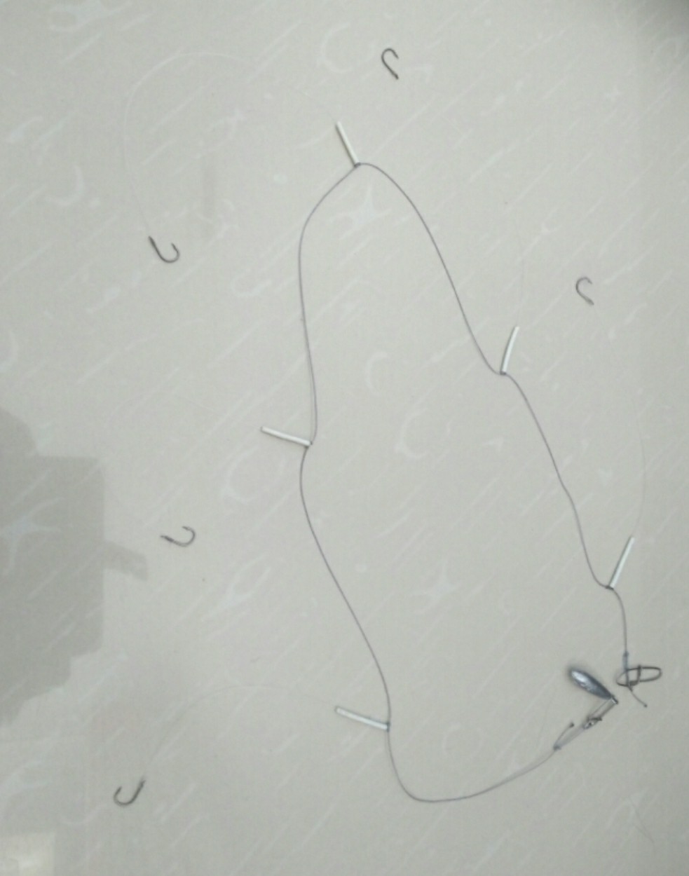 钓鱼串钩手工,手工自制串钩