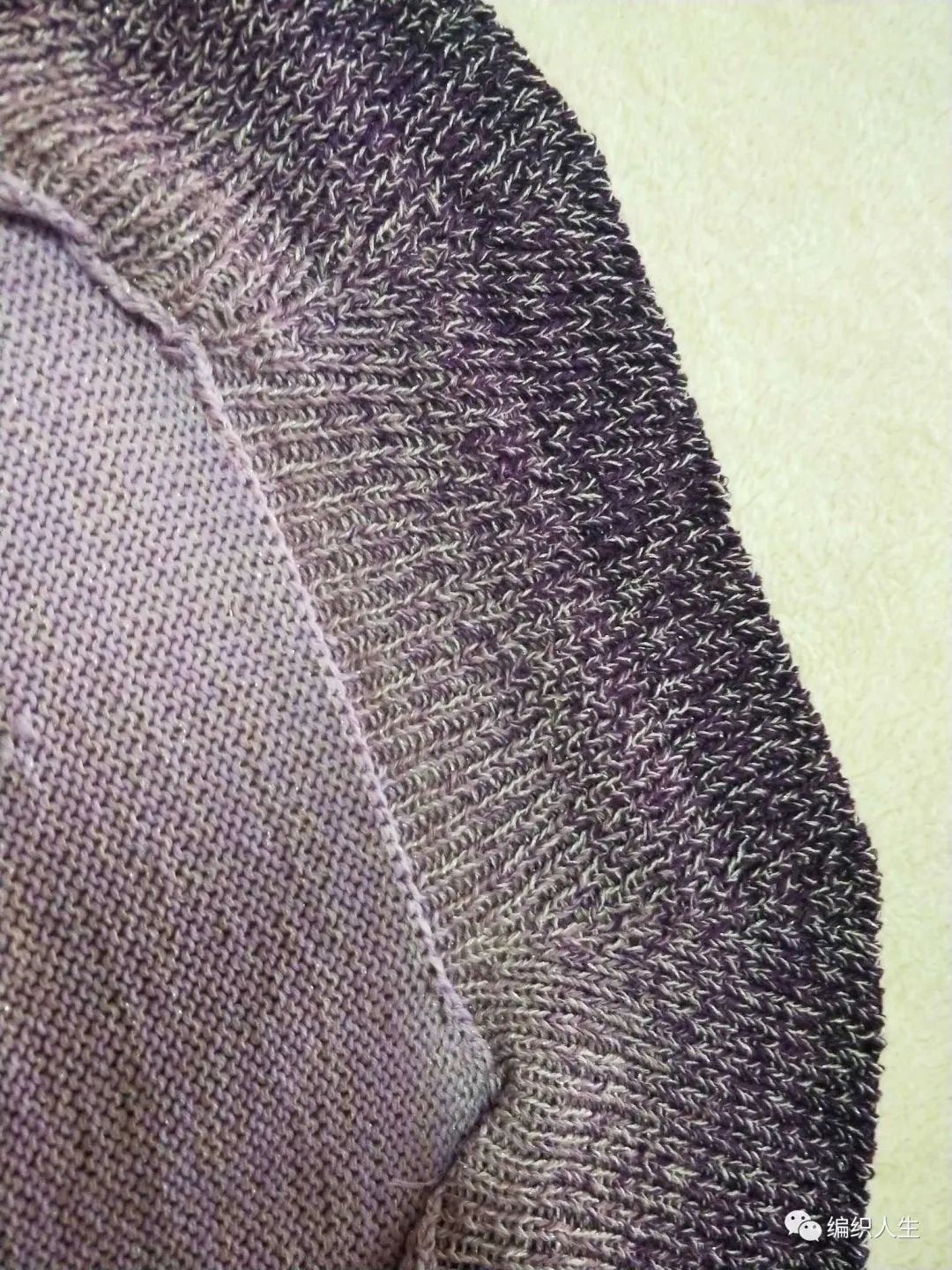 女士棒针圆摆长袖短开衫编织教程,针织吊带开衫两件套条纹绣花