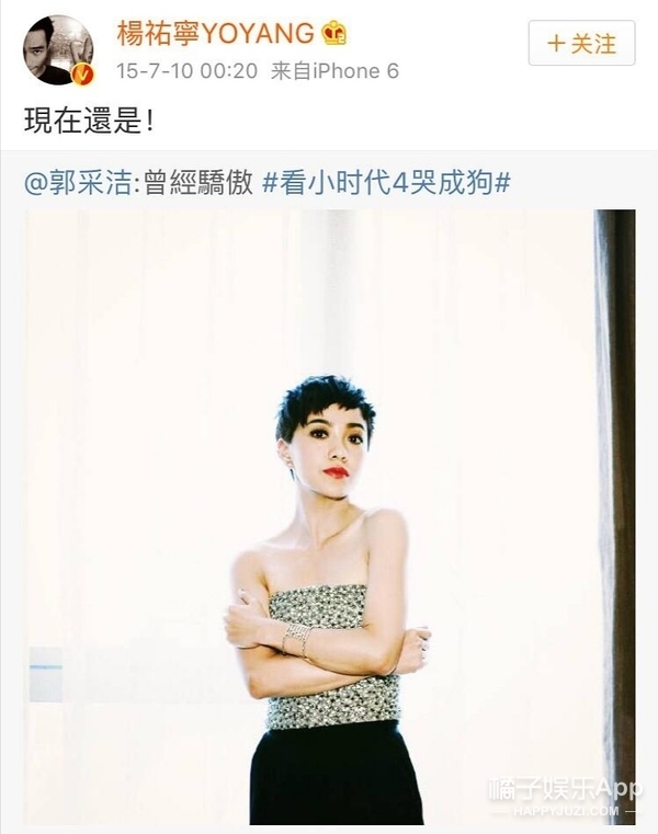 杨佑宁郭采洁都挺好杨祐宁,杨祐宁与郭采洁曾经因戏生情