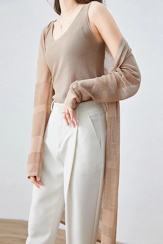 超仙防晒衫长款度假,慵懒风微透防晒衫