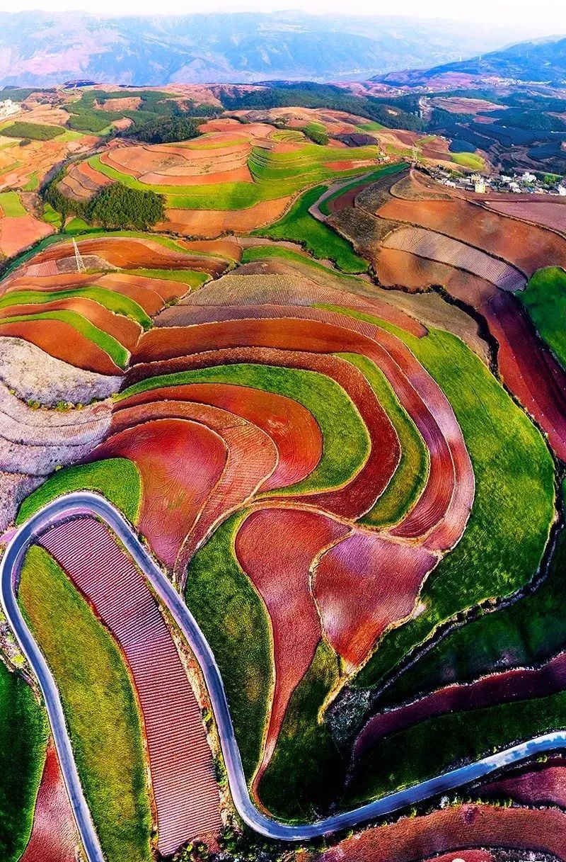 最美东川红土地,用上帝的视角看昆明