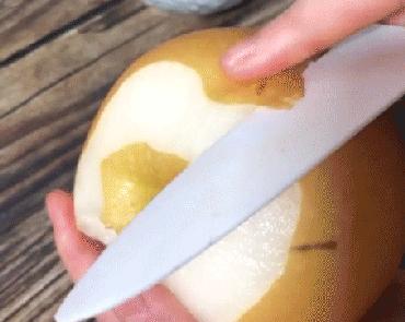蜜汁秋月梨,冰糖秋月梨脆甜