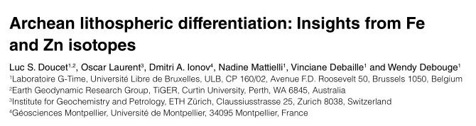 地学最新研究成果,地学前沿英文版