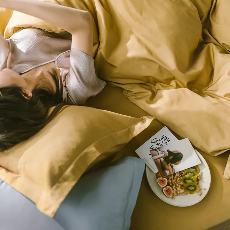 水星家纺纯棉亲肤四件套,纯棉四件套亲肤棉简单