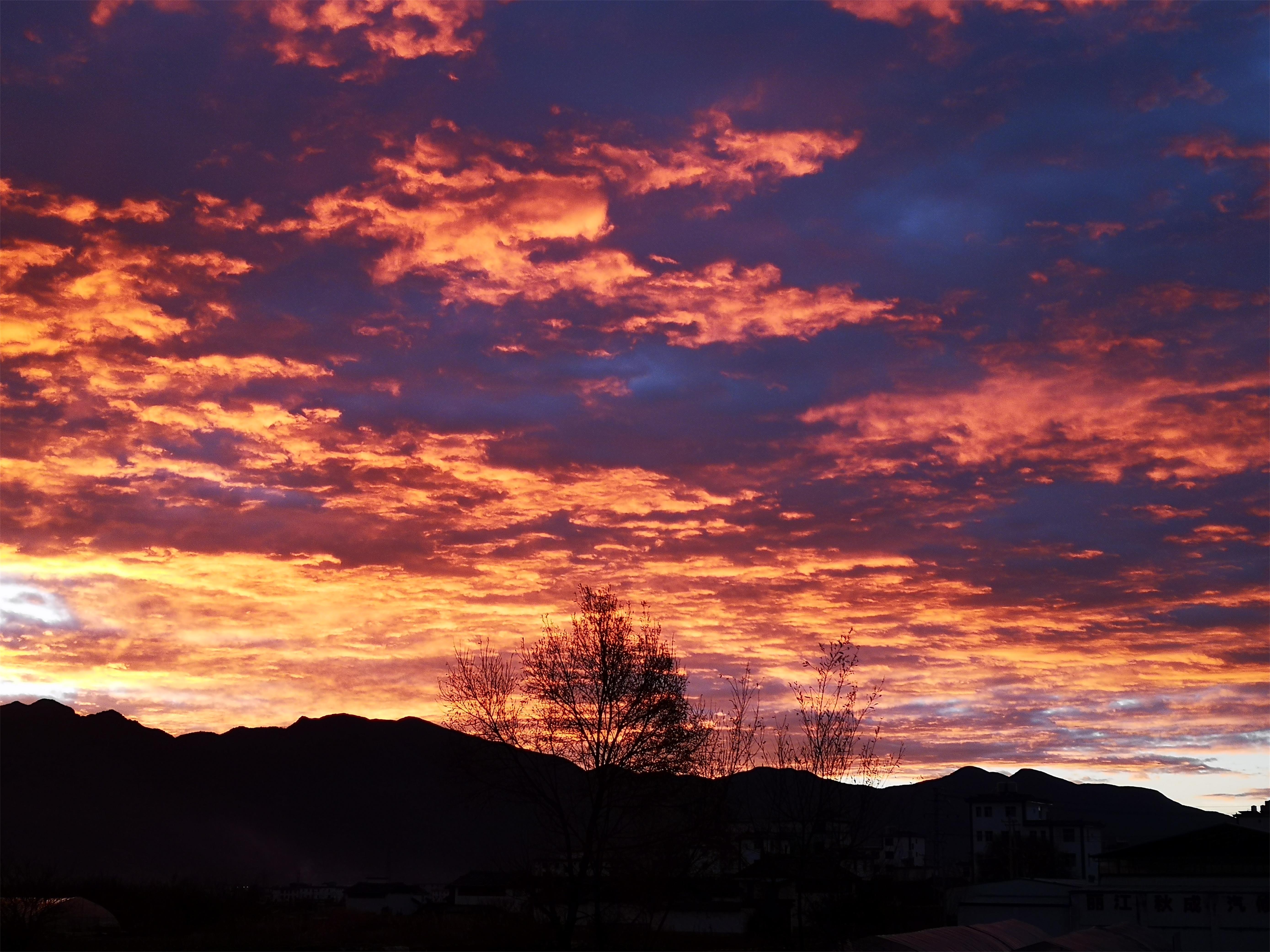 云南丽江美景图,云南丽江绝美日落