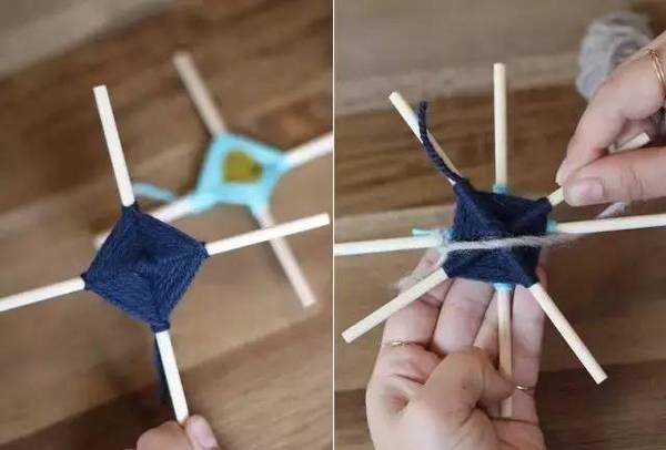 粗毛线绕花朵教程,毛线筷子绕花朵教程