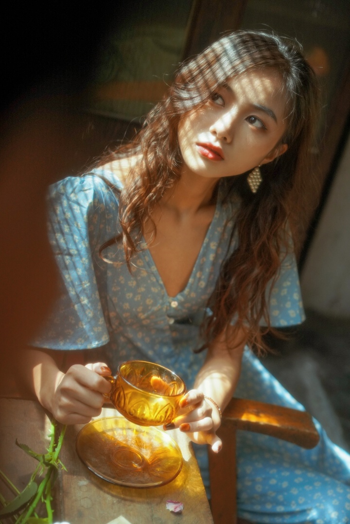 小清新美少女写真集,轻复古慵懒风甜酷少女写真