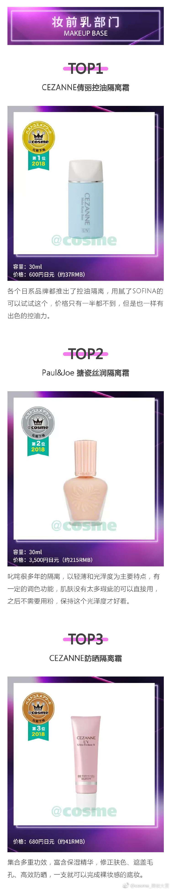 日本cosme美妆大赏直播,日本cosme大赏底妆