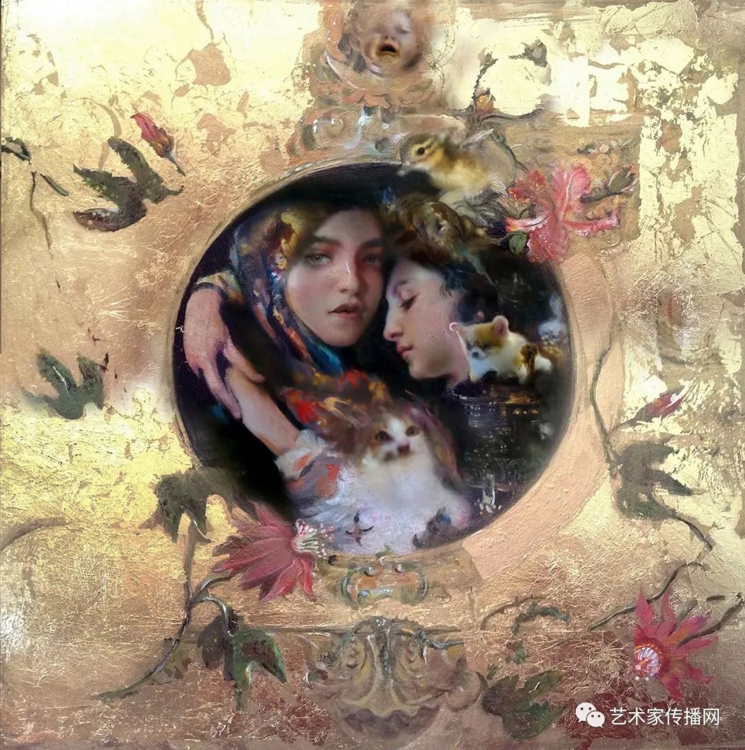 梦幻油画少女唯美图片,梦幻少女绘画图片