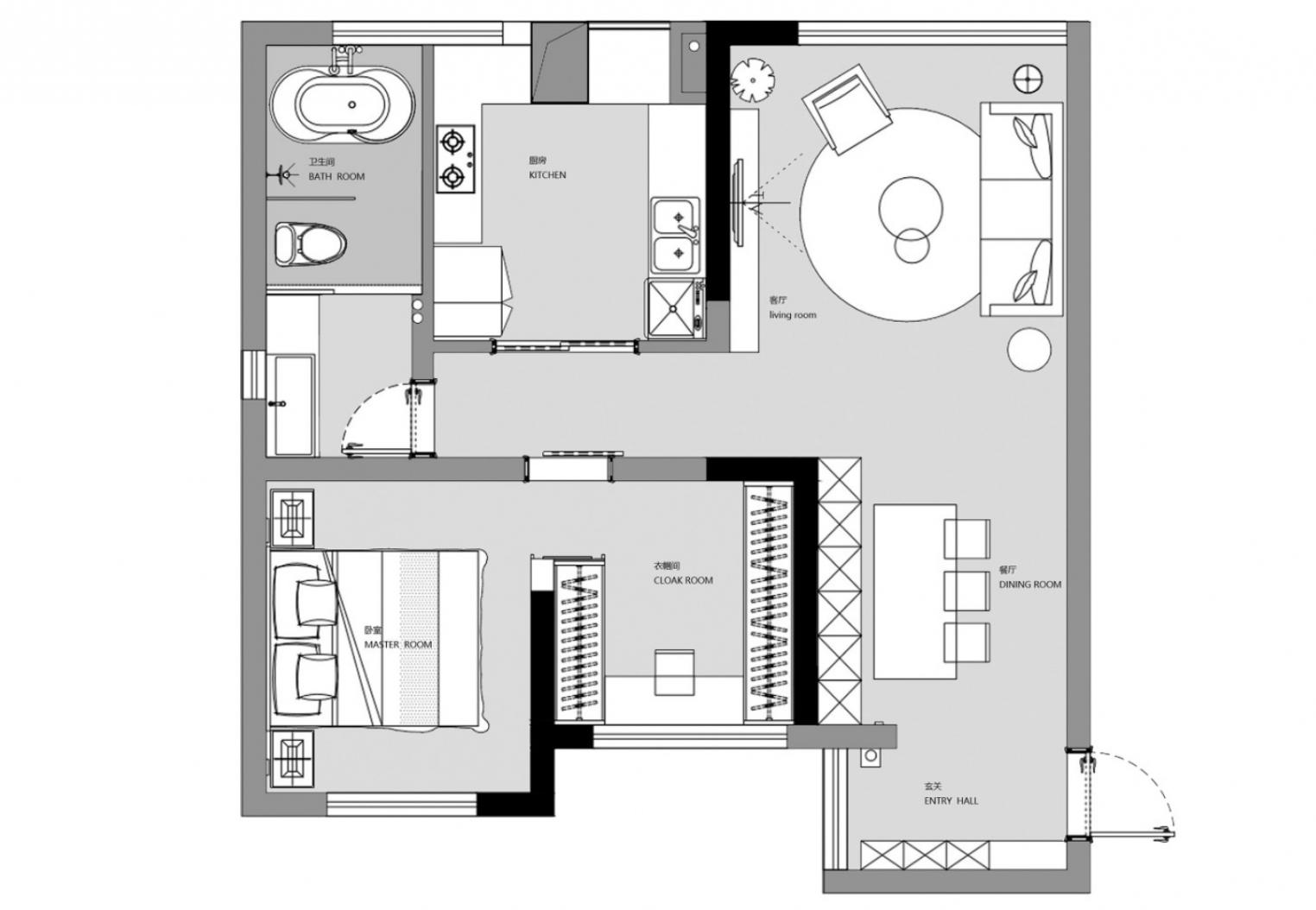 73平小两室一厅装修,83平小户型卧室