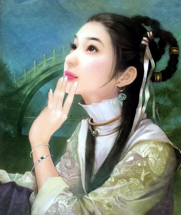 红颜如玉---德珍彩绘经典美女画