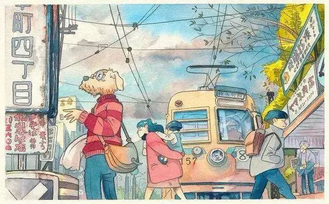 天气之子中唯美画面的水彩画 (天气之子中唯美画面水彩画)