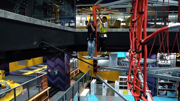 畅玩10000平米的主题乐园,郴州彩虹滑梯高空滑索