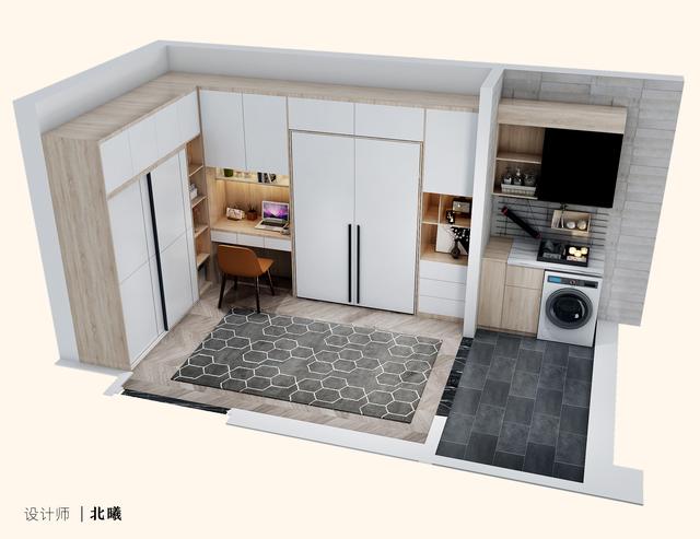 118平三室两厅主卧衣帽间,110平方三室一厅带衣帽间