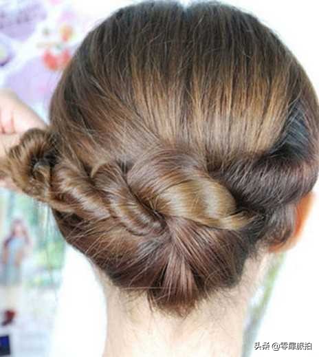 最简单的韩式盘发,韩式马尾盘发简单好看教程发量少