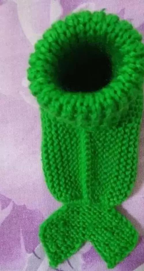 简单婴儿靴子毛线鞋,可爱款钩针宝宝鞋