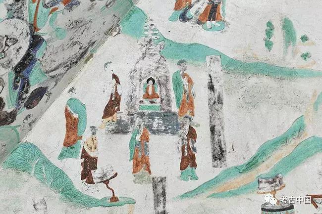 敦煌壁画唐代佛塔,敦煌壁画佛塔