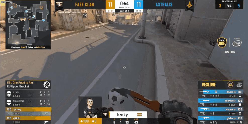 fazevsmouz现在比分,faze对阵a队