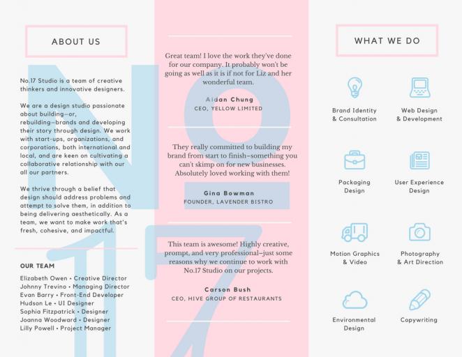 招生三折页设计,富有高级感的三折页设计