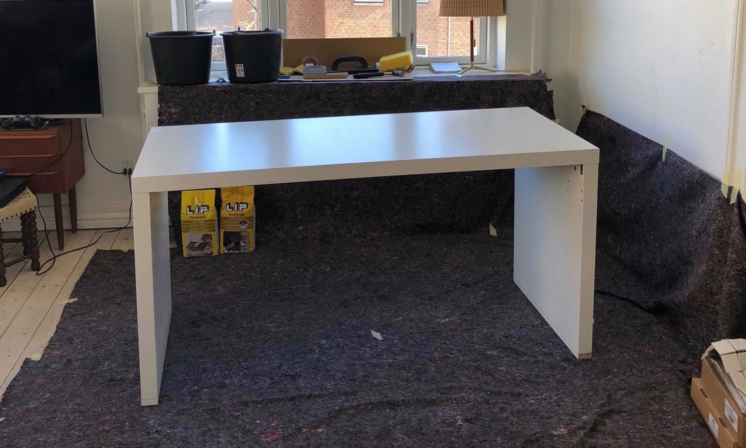 旧桌子和柜子翻新,旧桌子桌面贴瓷砖