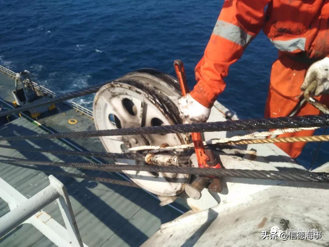 如何给DECKCRANE换钢丝——最后一步，换HOISTING钢丝
