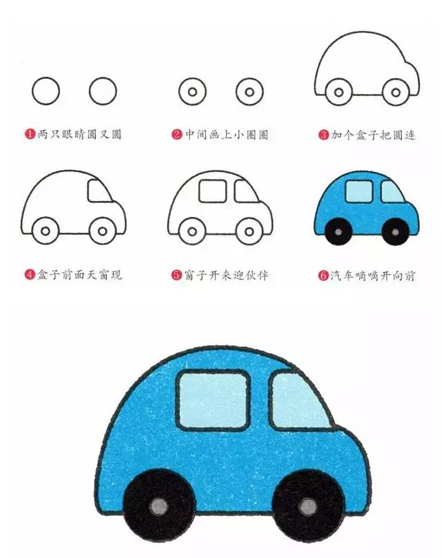 消防交通工具有几种简笔画图片,十个简单易上手的简笔画交通工具