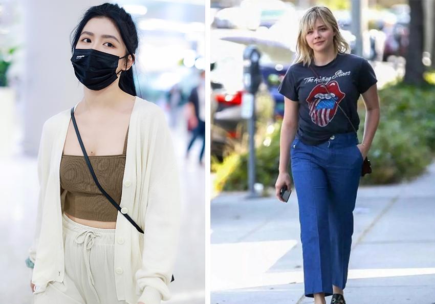 胸大和胸小穿衣服的差距,胸大和胸小穿t恤对比