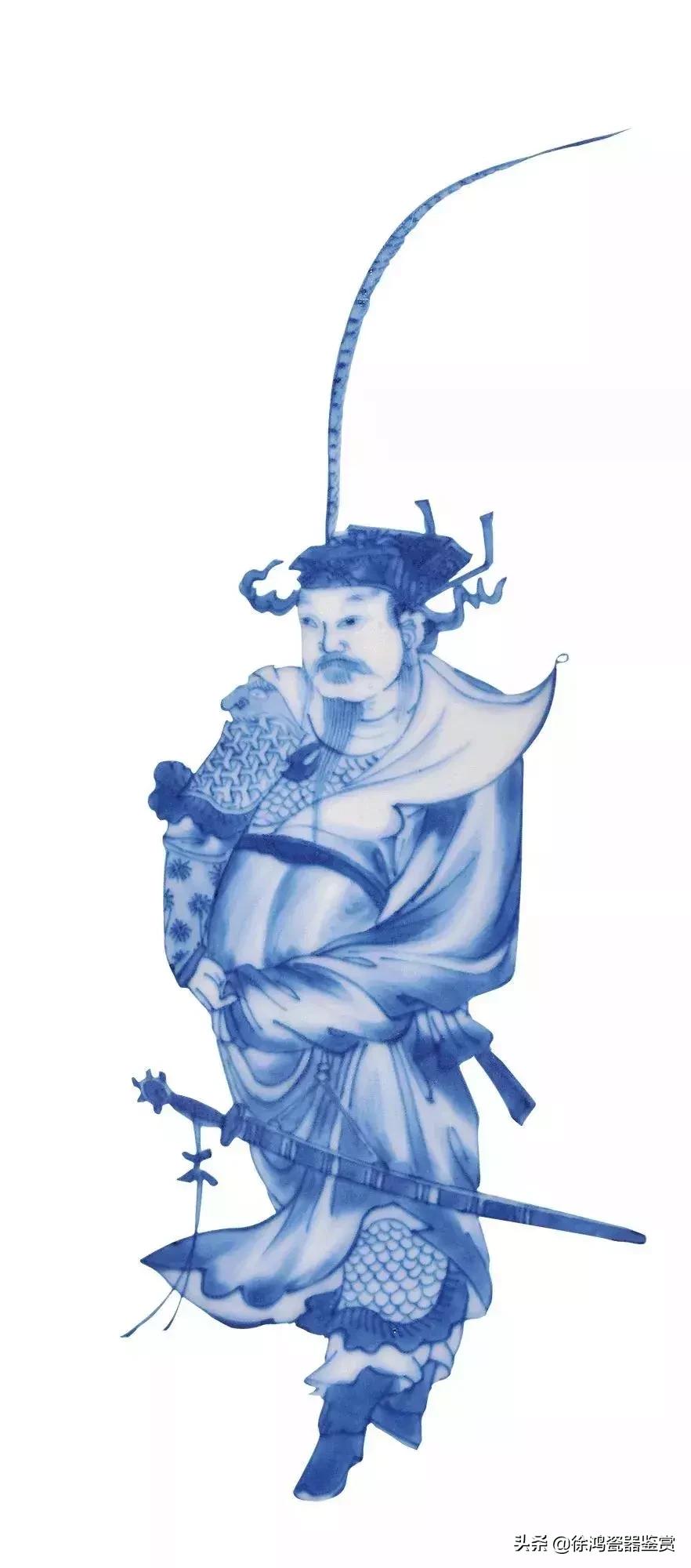 明崇祯青花山水瓷器,明崇祯鹿纹青花瓷器