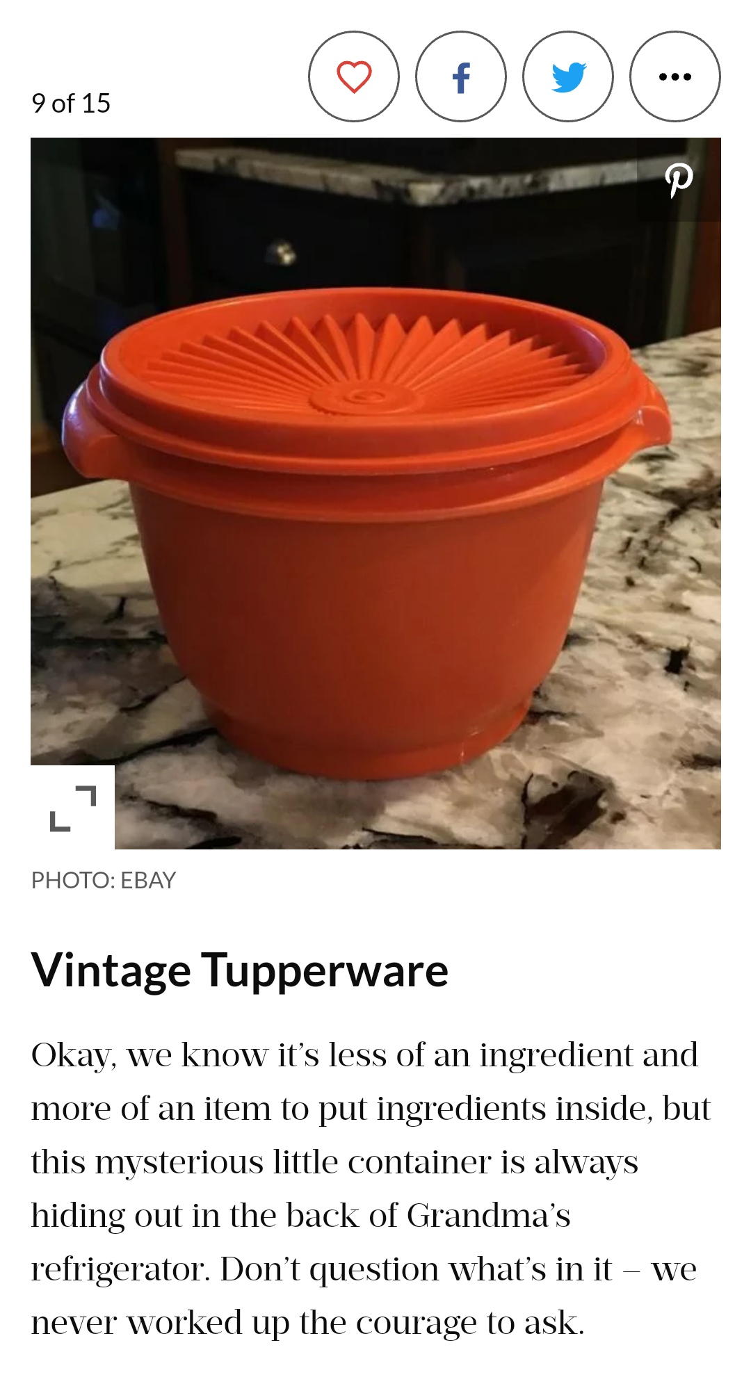 每个美国南方奶奶的厨房里都有15种原料