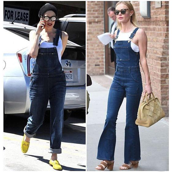 藏肉减龄背带裤,露肉背带裤搭配