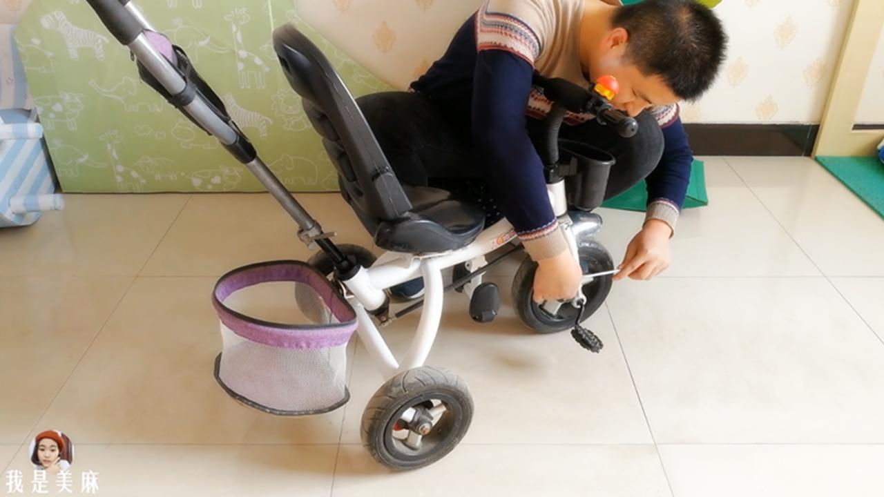 儿童三轮车改造,儿童三轮车改造网红小车