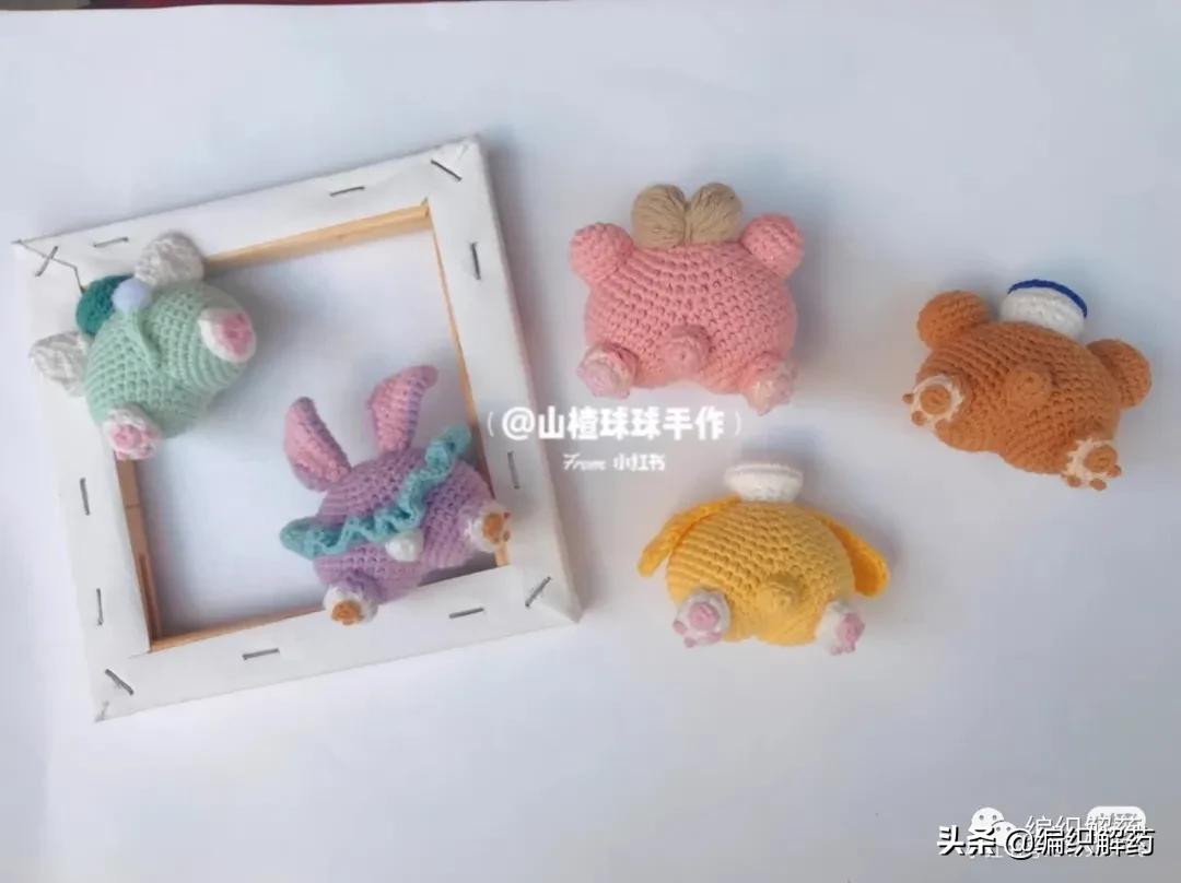 宝宝毛线帽的钩针图解,翘屁熊钩针编织详细图解