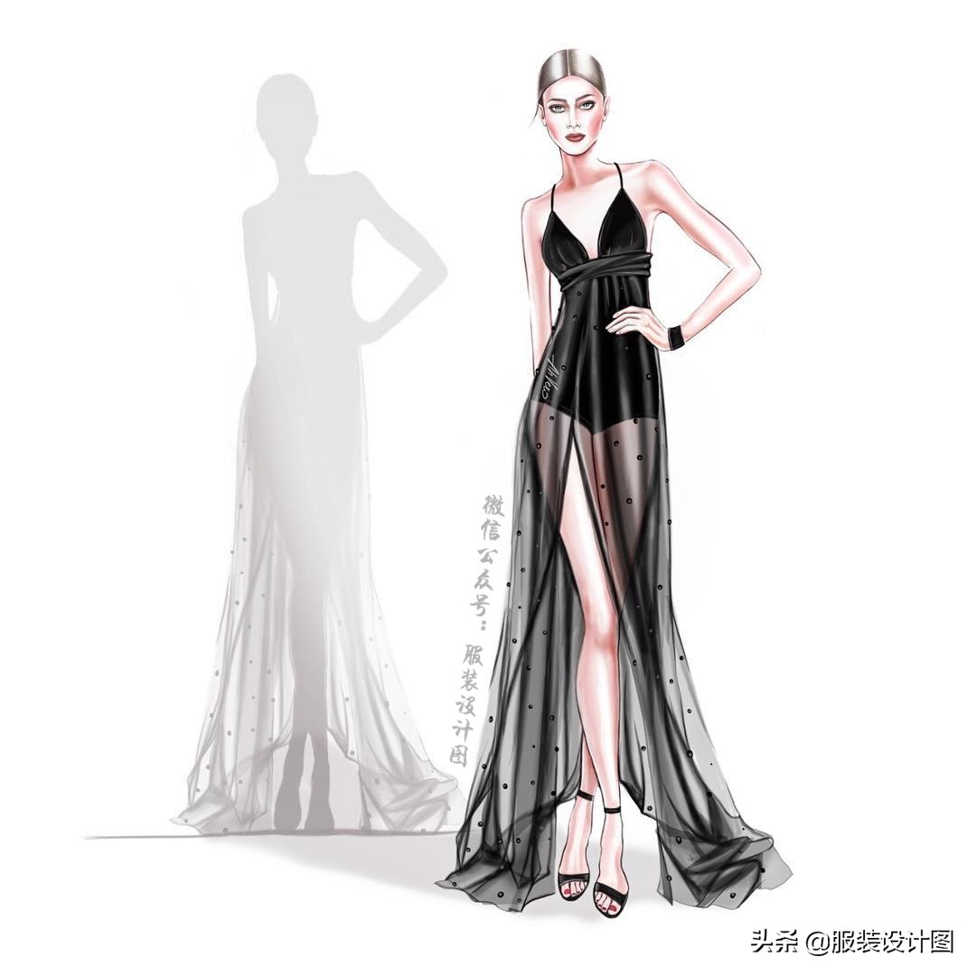 服装设计时装画教学procreate,procreate画服装设计图教程