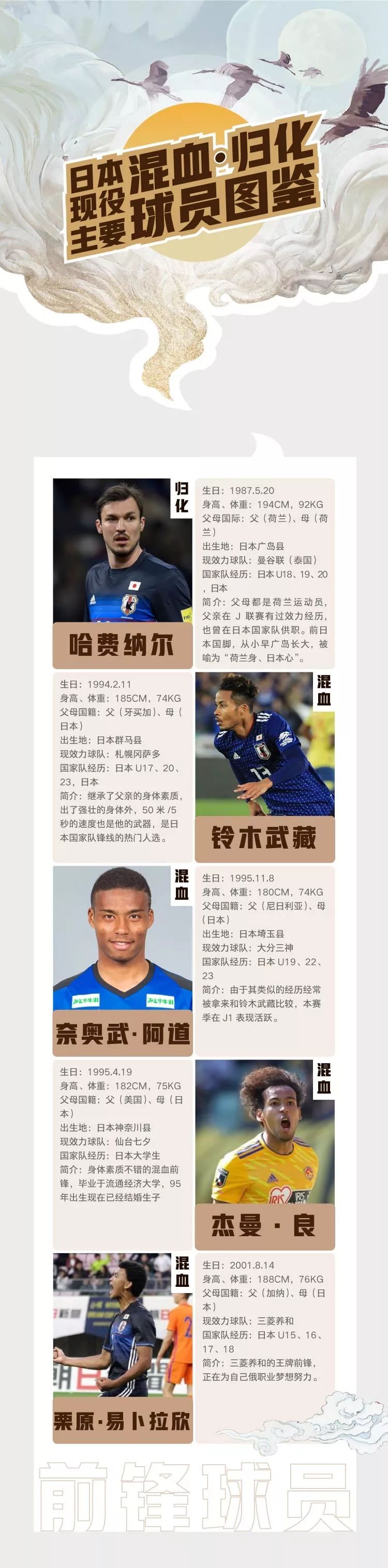 日本混血归化球员图鉴