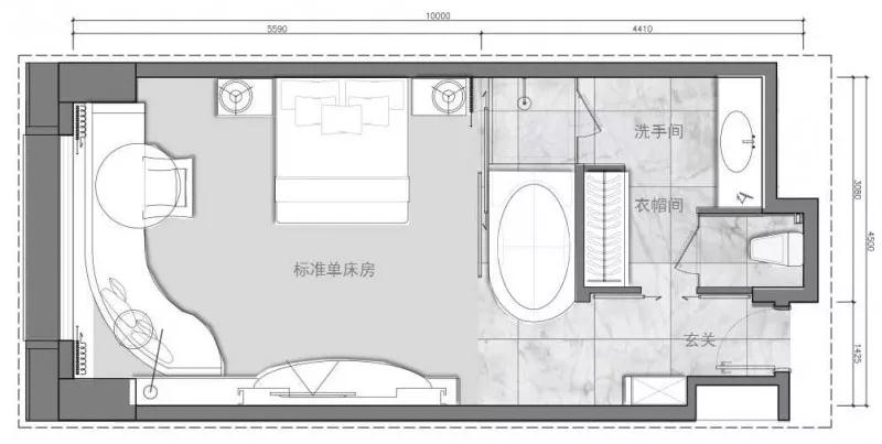 主题酒店30个房间怎么设计好,酒店标间和套房房间设计方案