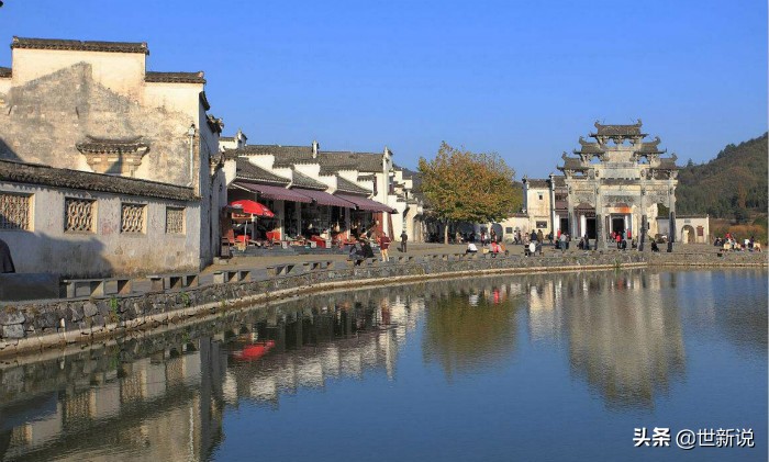 安徽省黟县西递古村,安徽皖南古村落西递村航拍