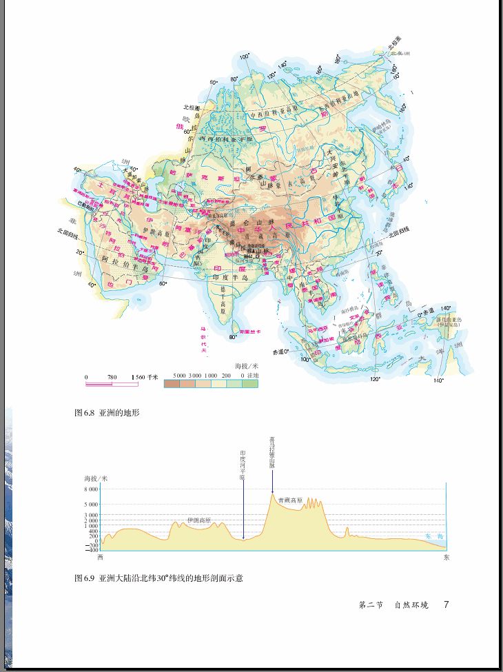人教版七年级地理教材电子书,地理课本七下人教版电子课本