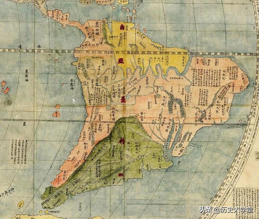 坤舆万国全图明朝有多大,明朝坤舆全图讲解