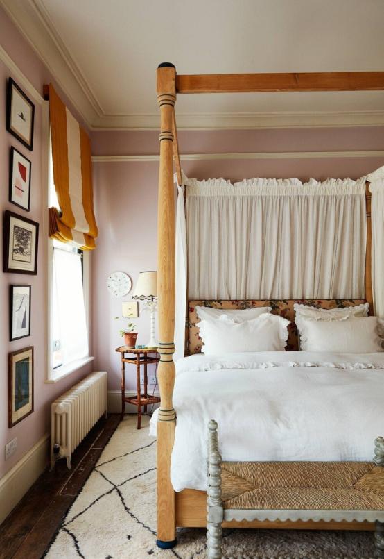 复古英式田园风卧室装修,伦敦复古装修风格