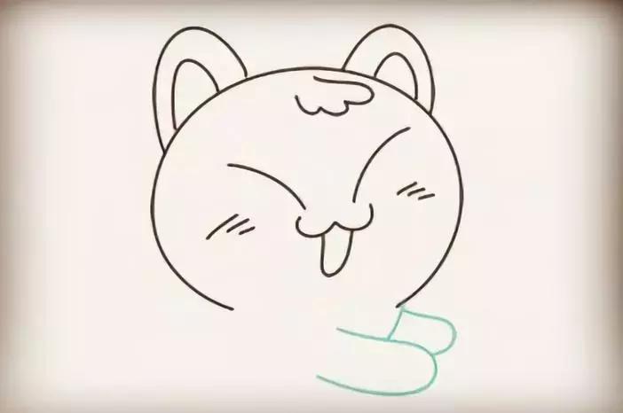 萌萌哒小猫咪简笔画,超萌小猫咪简笔画